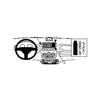 Brodit ProClip montážní konzole pro Fiat Seicento 98-07, na střed