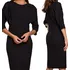 Dámské šaty Dámské šaty s netopýřími rukávy S242 černé