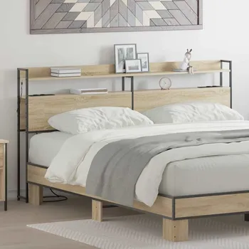 vidaXL Úložné čelo postele s policí dub sonoma 200 cm Kompozitní dřevo [859716]