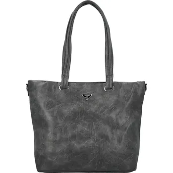 Stylová dámská koženková kabelka na rameno Mileta, šedá