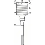 BOSCH Dutá vrtací korunka SDS-max-9 125 x 80 x 300 mm F00Y145201