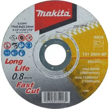 Pilový kotouč MAKITA kotouč řezný nerez 115 x 0.8 x 22.23 mm E-22947