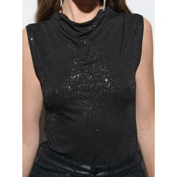 Body Sinsay - Body s řaseným výstřihem - černá - 610EU-99X - 610EU-99X-M