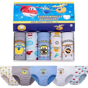 Chlapecké slipy s obrázkem Super Wings nebo dinosaury Motiv: Super wings, Velikost: 85 (11-14 let)