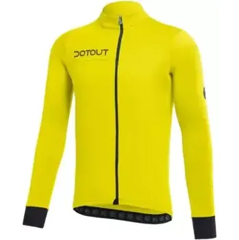 cyklistický dres Dotout Galaxy pánský dres dlouhý rukáv Fluo Yellow VZOREK vel. L
