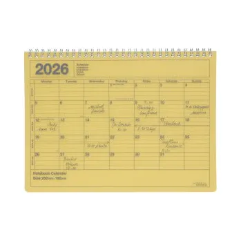 Diář MARK'S 2026 Tischkalender, M // Yellow (EN)