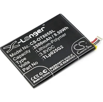 Baterie pro mobilní telefon Baterie pro Alcatel One Touch Pixi 8" (ekv. TLP025G2), 2500mAh