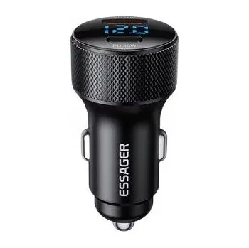 Essager Autonabíječka s digitálním displejem PD3.0 + QC3.0 45W