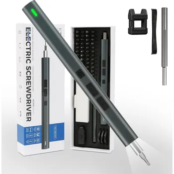 Sada nářadí UF-TOOLS elektrický aku šroubovák 57v1, stříbrný, USB-C