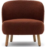 Křeslo v terakotové barvě z textilie bouclé Ulit – Kave Home ID_1759730