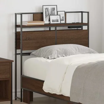 vidaXL Úložné čelo postele s policí Hnědý dub 100 cm Kompozitní dřevo [859629]