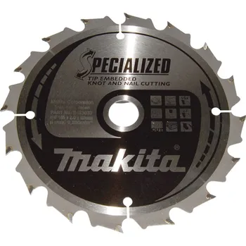 Pilový kotouč MAKITA kotouč pilový dřevo SPECIALIZED se zapuštěnými zuby 165x2x20 mm 16 zubů B-33037