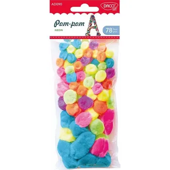kreativní sada Daco Bambulky neonové 78 ks