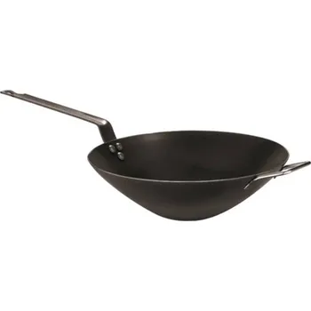 Pečicí pánev Sambonet Paderno Industrie PÁNEV WOK - ČERNÁ OCEL, průměr 32 cm