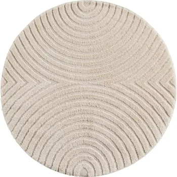 Koberec Koberec Modern Art 3D krémový kruh