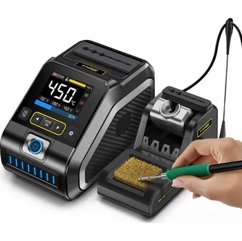 Páječka FNIRSI DWS-200 Profesionální digitální pájecí stanice s displejem, 9 hrotů, 100-450°C, 200W, doprava ZDARMA!