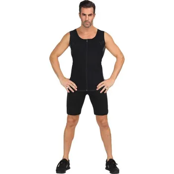 Neoprenový oblek SLIMBODY Fitness oblek pro hubnoucí muže, Neoprén, S KAŠTANOVÁ|ČERNÁ|ŽLUTÁ