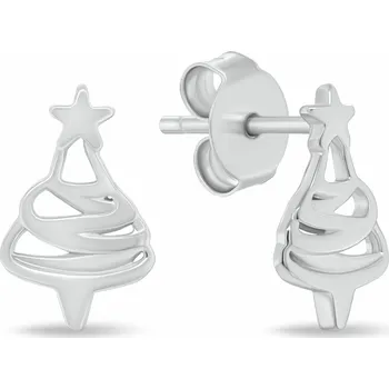 Náušnice Brilio Silver Vánoční stříbrné náušnice Stromeček EA1244W + 2 měsíce na vrácení zboží