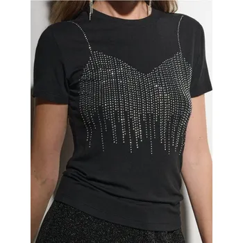 Sinsay - Tričko - černá - 676FG-99X - 676FG-99X-XS