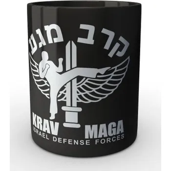 Sběratelství Černý hrnek IDF Krav Maga - černá