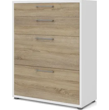 Šatní skříň Skříň Modulo 89 x 40 x 113 cm, zásuvky, bílá / dub sonoma