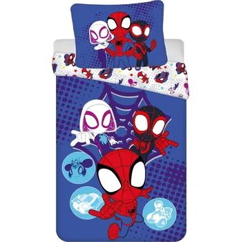 Povlečení Jerry Fabrics Spidey 140 x 200, 70 x 90 cm zipový uzávěr