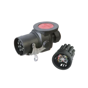 Tažné zařízení Zástrčka, spirálový kabel 15 pólů šroubové kontakty Jaeger