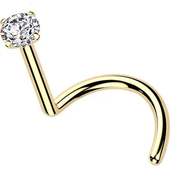 Piercing Šperky4U Luxusní piercing do nosu Moissanit 0.06ct (2,5mm), TITAN - TM009-025