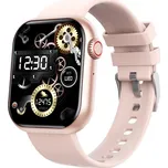 Kronus KR57, chytré hodinky, silikonový řemínek, růžová