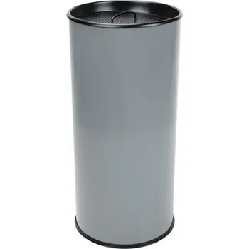 Venkovní odpadkový koš Stojanový venkovní popelník Manutan Expert Stream, objem 60 l, šedý + Prodloužená záruka na 10 let