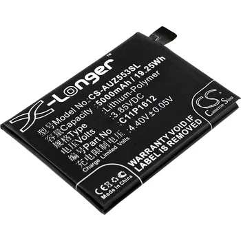 Baterie pro mobilní telefon Baterie pro Zenfone 3 Zoom, Zenfone 3 Zoom S a další, 5000 mAh, Li-Ion