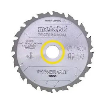 Pilový kotouč METABO Pilový kotouč z tvrdokovu (pro KS 66, KSE 68 Plus) 190 x 30 mm, 16 zubů 628006000