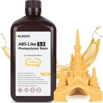 Příslušenství k 3D tiskárně ELEGOO ABS-like Resin V3.0 2KG, Yellow