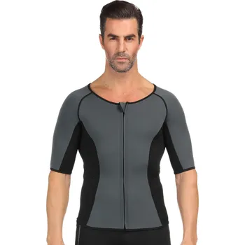 Pánské tričko SLIMBODY Fitness tričko pro hubnoucí muže, neopren 3XL ŠEDÁ