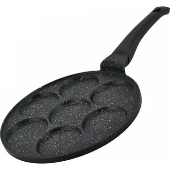 Pánev Herzberg Cooking Herzberg HG-CP267HO: 26cm pánev na palačinky a palačinky s mramorovým povrchem - 7 drážek