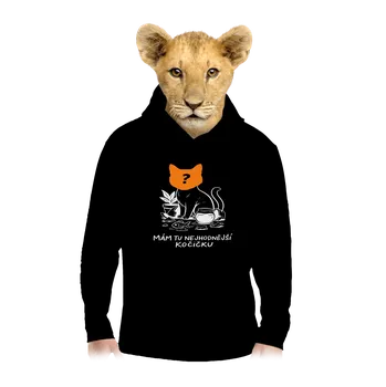 Chlapecká mikina Bastard Mám nejhodnější kočičku dětská mikina klokanka Black