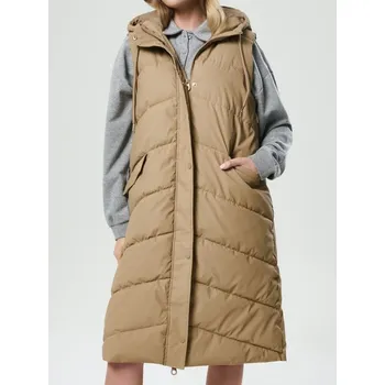 Dámská vesta Sinsay - Prošívaná vesta s kapucí - krémová - 582FH-12X - 582FH-12X-L