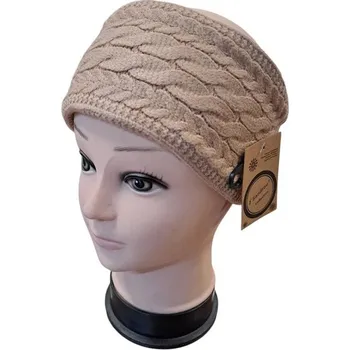 Zimní čelenka Dámská zimní termo čelenka Béžová