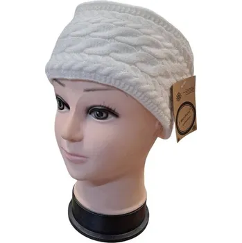 Zimní čelenka Dámská zimní termo čelenka Bílá
