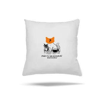 Polštář Bastard Mám nejhodnější kočičku polštář White