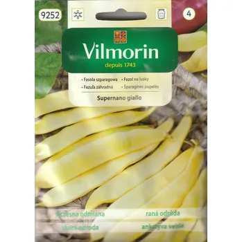 Semeno Fazol na lusky Supernano Giallo (trpasličí, světle žlutý, široké lusky) 10/2023