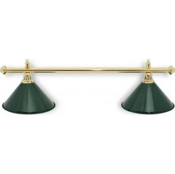 Kulečníková lampa Ansett Trade Kulečníková lampa GOLD 2, zelené širmy