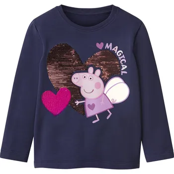 Dívčí termo triko s dlouhými rukávy (Prasátko Peppa, 122/128)