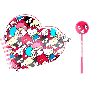 Blok Set diáře a pera Hello Kitty Friends