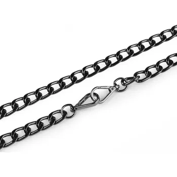 Řetízek Řetízek na kabelky s karabinou délka 125 cm, malé, 2 nikl černý