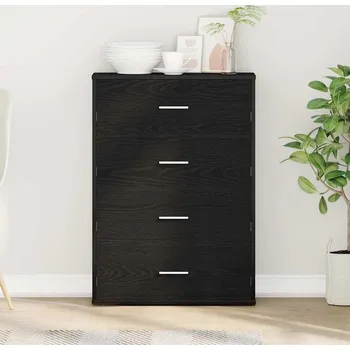 Příborník do zásuvky vidaXL Servírovací skříň Černý dub 60 x 31 x 84 cm kompozitní dřevo [871674]