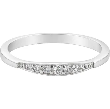 Prsten Stříbrný prsten s čirými zirkony – nadčasová elegance a jemný třpyt ve velikostech 46, 52 52