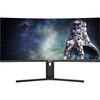 Monitor Dahua LM34-E330CA 34" LED monitor, herní, prohnutý, 34", VA, WQHD 3440×1440 px, 200Hz, 1ms, 3500:1, 300cd/m2, HDR10, Adaptive Sync, černý, energ. tř. F LM34-E330CA