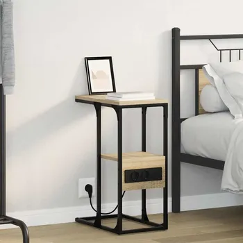 Noční stolek vidaXL Noční skříňka dub sonoma 41,5 x 26 x 60,5 cm Kompozitní dřevo [859606]