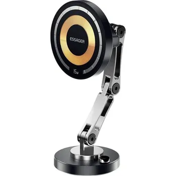 Essager Magnetický držák do auta s bezdrátovým nabíjením 15W – černý